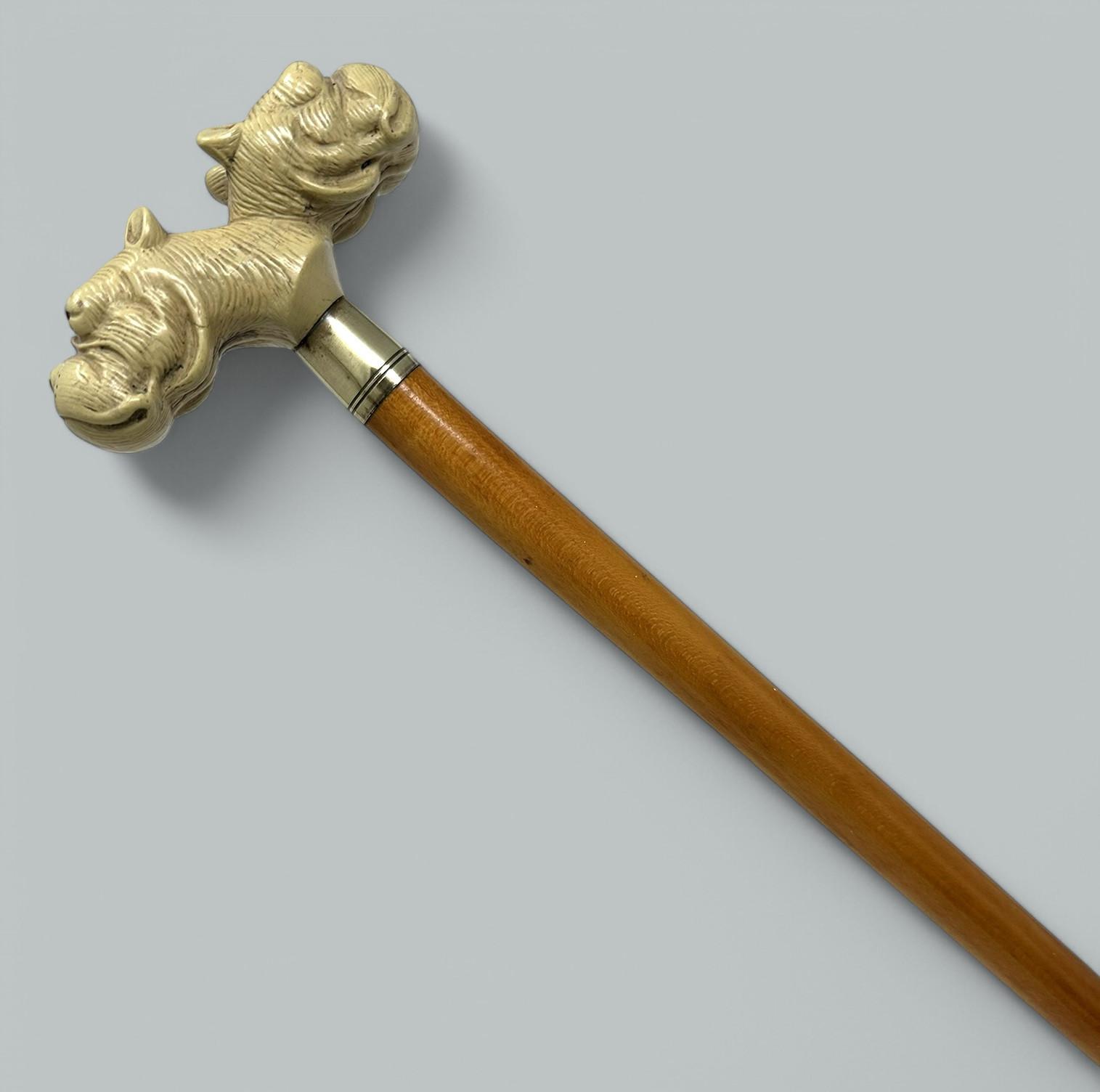 Antique Vintage Lady's Gentleman's Walking Dress Stick Cane English Bulldog 1900 (1 of 9)