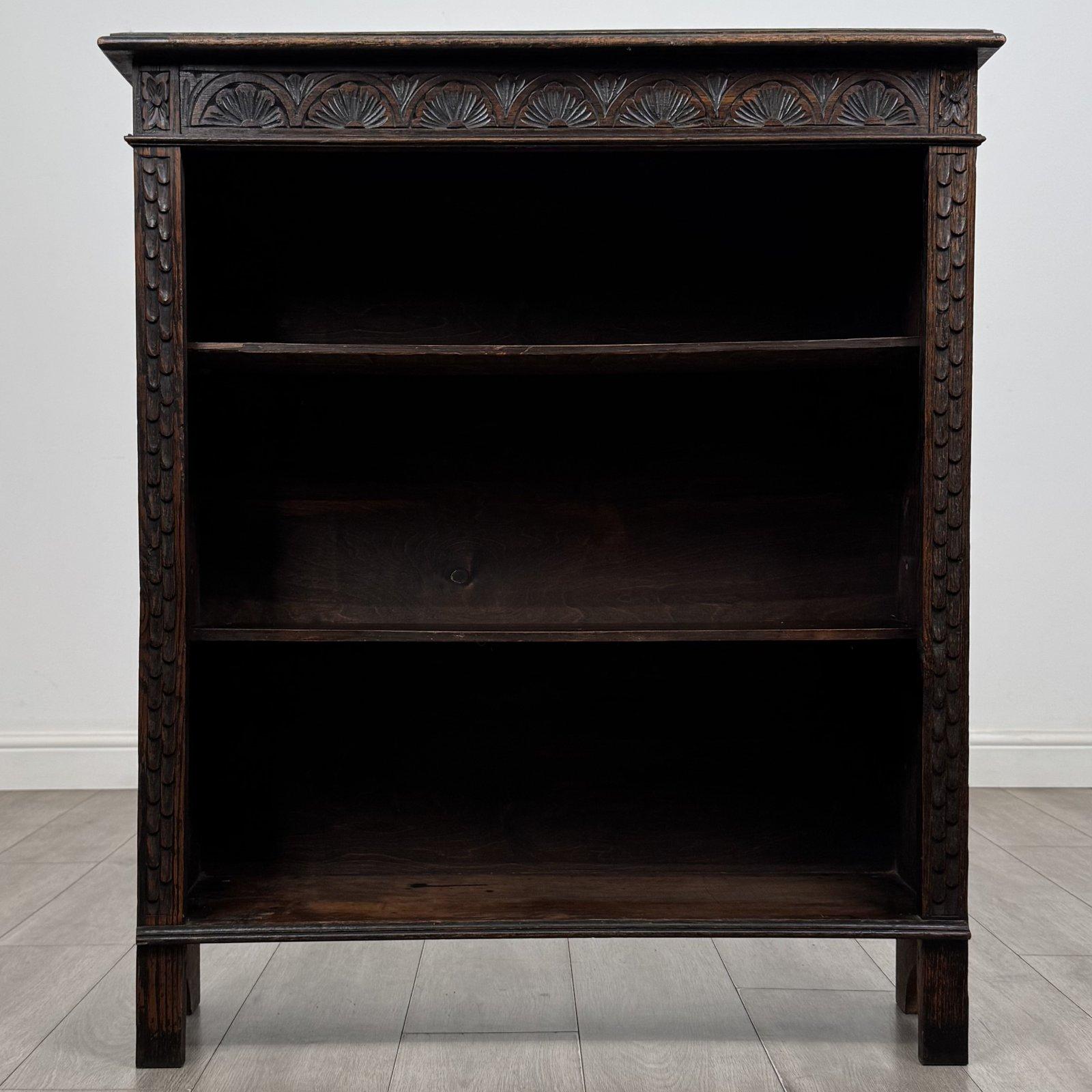 Antique Victorian Carved Oak Open Bookcase | Adjustable Shelves | AF-6595 (1 of 10) Antique Victorian Carved Oak Open Bookcase | Adjustable Shelves | AF-6595 (1 of 10)