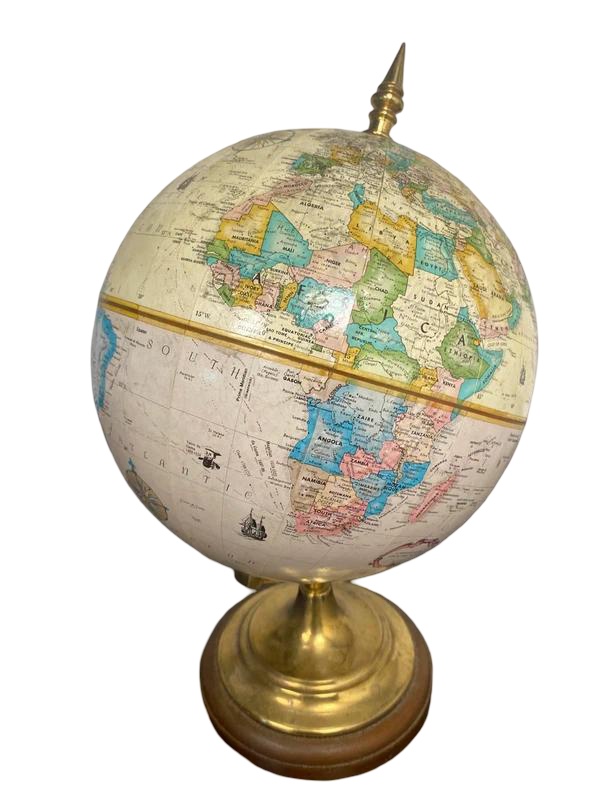 Vintage Replogle World Classic Series 9 Inch Globe Brass Tone Stand Wooden Base (1 of 5) Vintage Replogle World Classic Series 9 Inch Globe Brass Tone Stand Wooden Base (1 of 5)