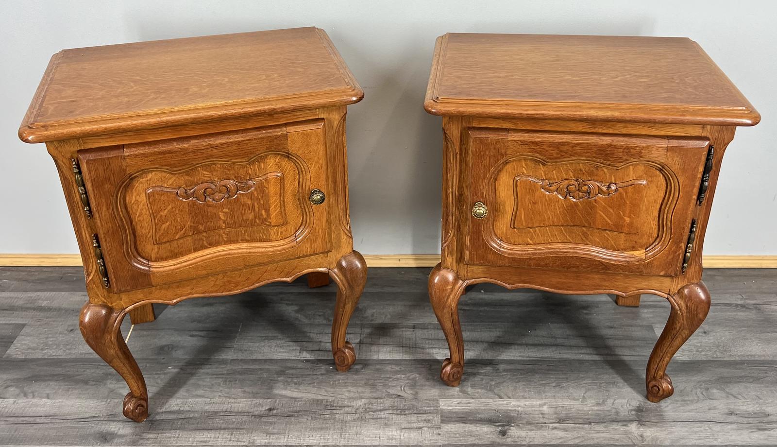 French Vintage Oak Bedside Tables Pair Cupboards Cabinets LOT 3913 (1 of 14) French Vintage Oak Bedside Tables Pair Cupboards Cabinets LOT 3913 (1 of 14)