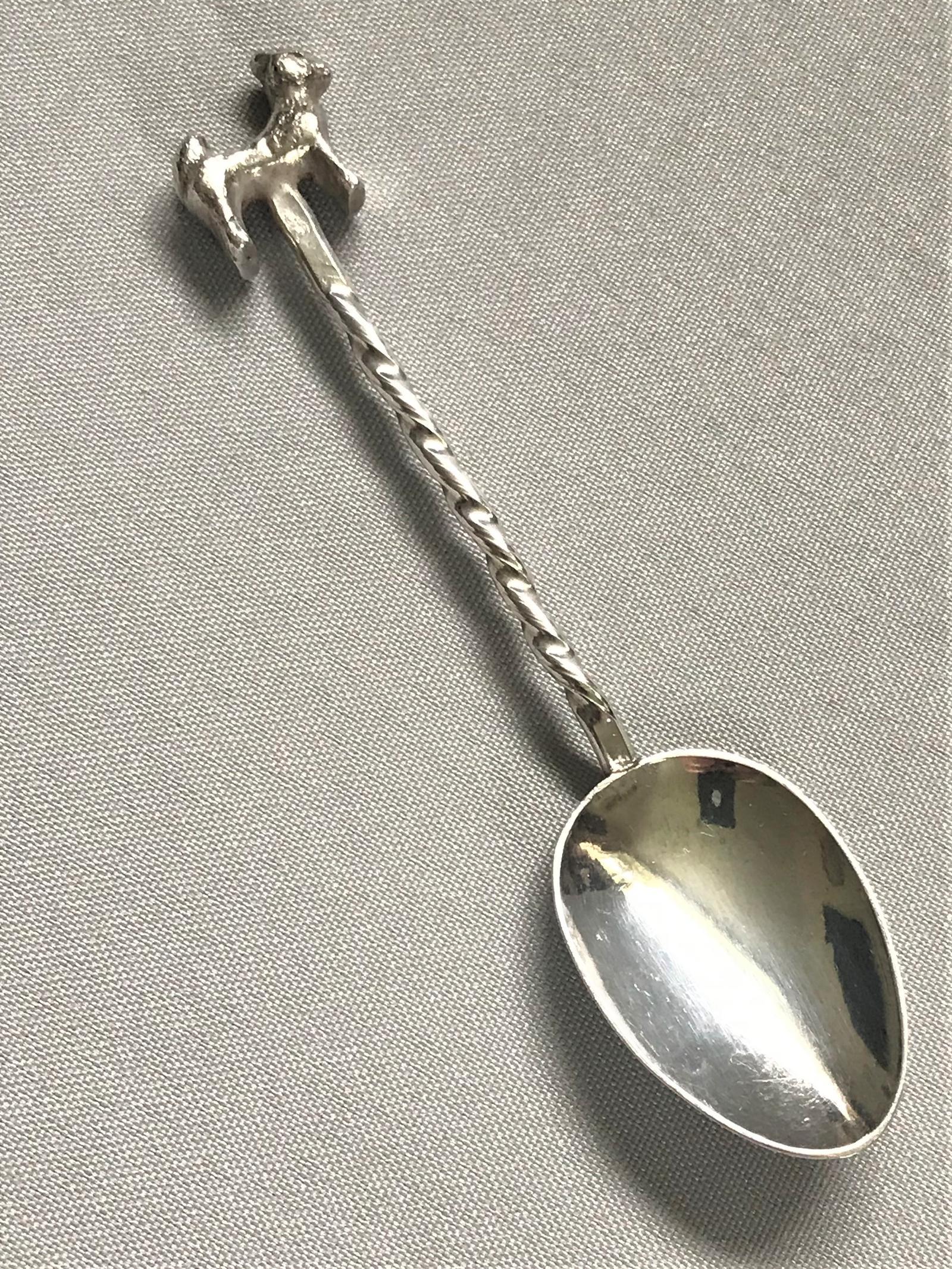 Victorian Silver Demi-tasse Spoon with Goat Terminal (1 of 4) Victorian Silver Demi-tasse Spoon with Goat Terminal (1 of 4)