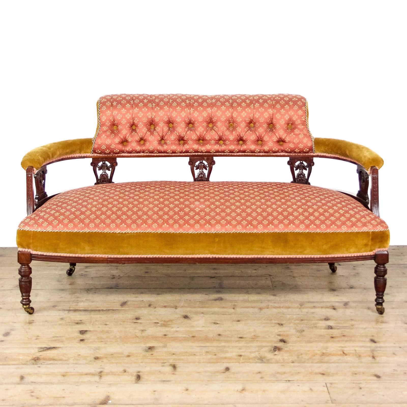 Antique Victorian Upholstered Sofa (1 of 9) Antique Victorian Upholstered Sofa (1 of 9)