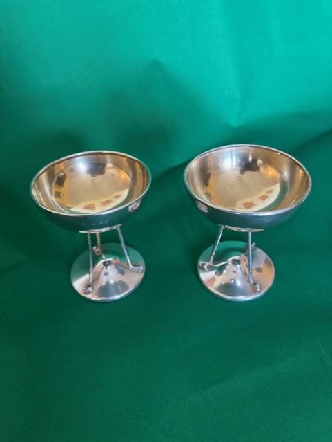 A Pair of George V Silver Golfing  Bon - Bon Dishes (1 of 2)