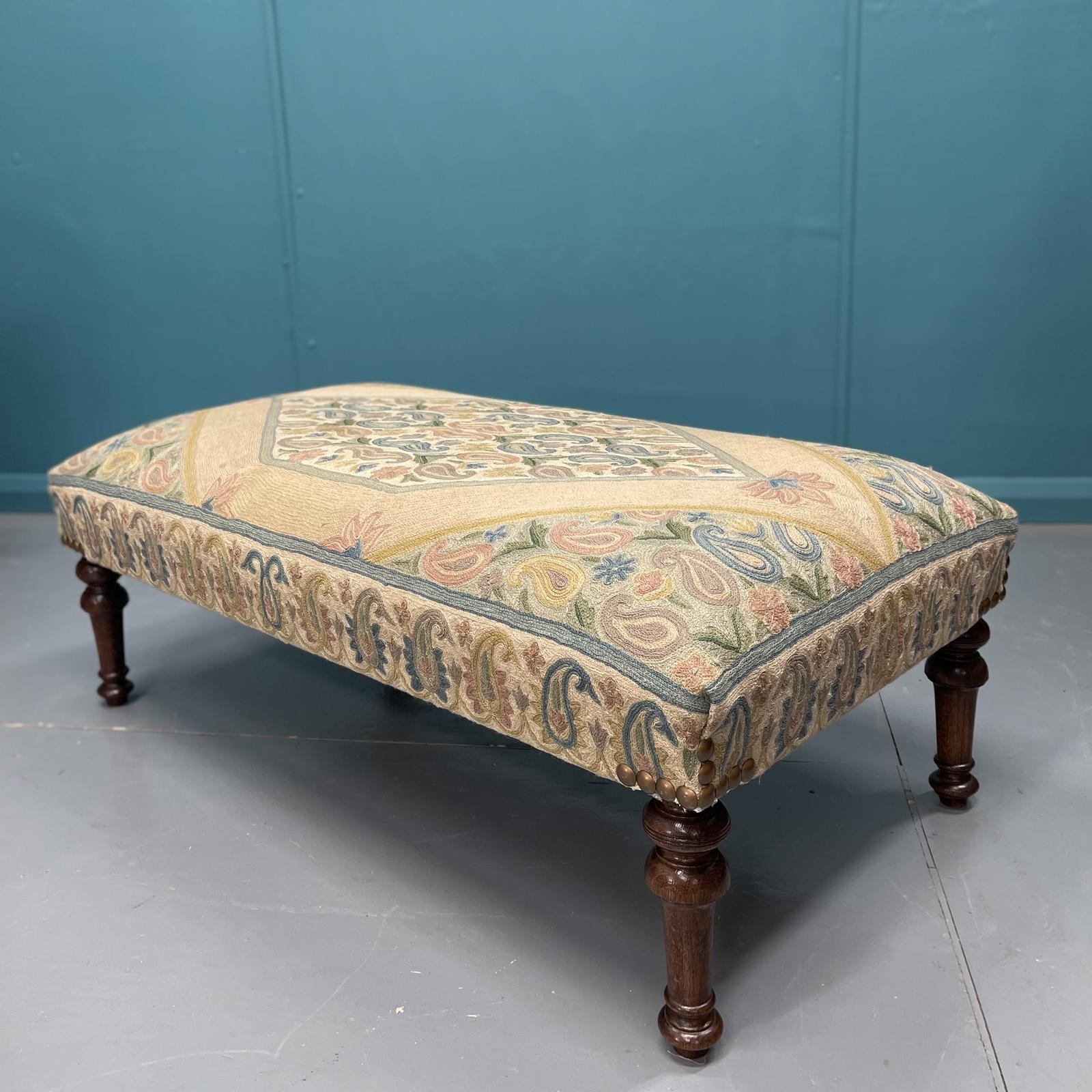 Victorian Needlepoint Ottoman Foot Stool (1 of 6) Victorian Needlepoint Ottoman Foot Stool (1 of 6)