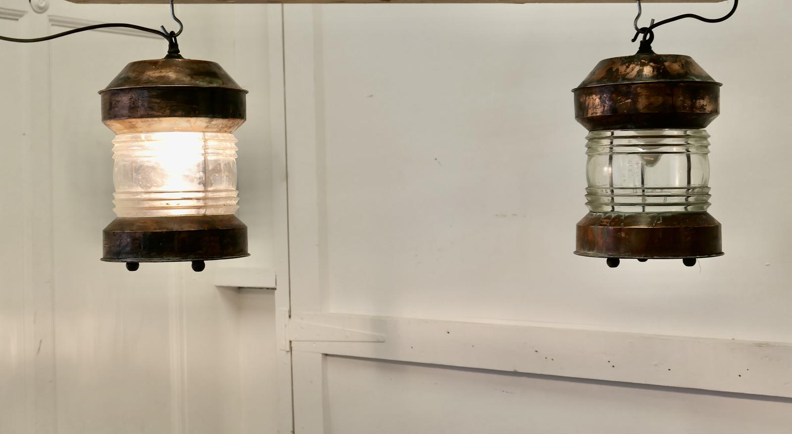 A Pair of Copper Ships Mast Head Lights (1 of 8)