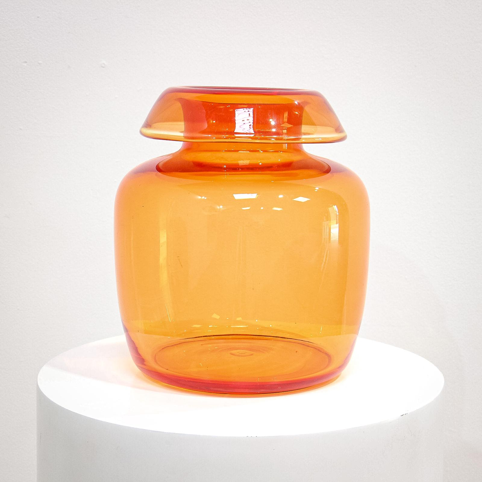 Antonio Da Ros Murano Large Orange Vase (1 of 7)