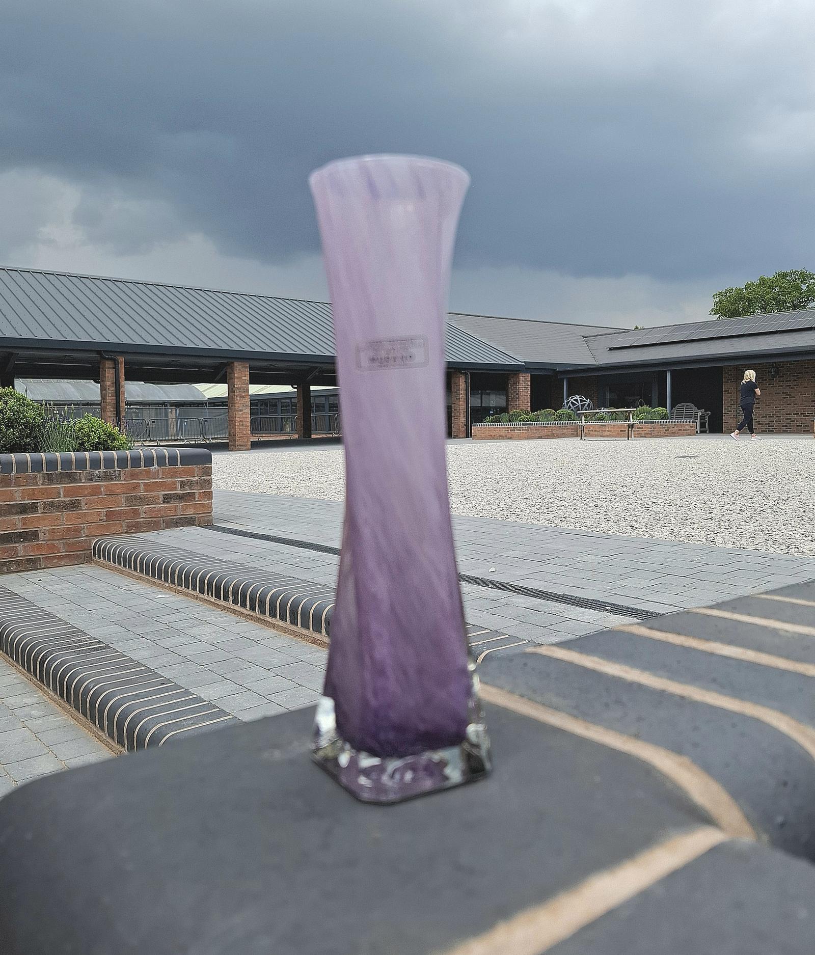 Italian Murano Twisted Glass Vase by David Salvadore (1 of 4)