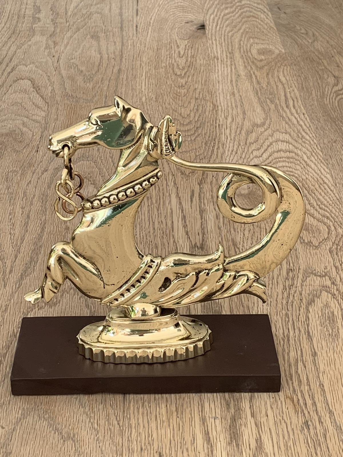 Antique Genuine Venetian Brass Gondola Hippocampus Oar Lock Made into Door Porter (1 of 5)