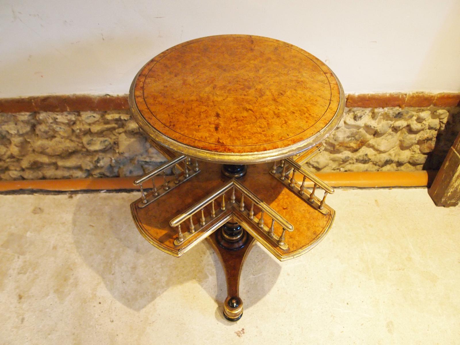 The Holkham Hall Library Table Burr Walnut Parcel Gilt Stunning c.1870 (1 of 11)