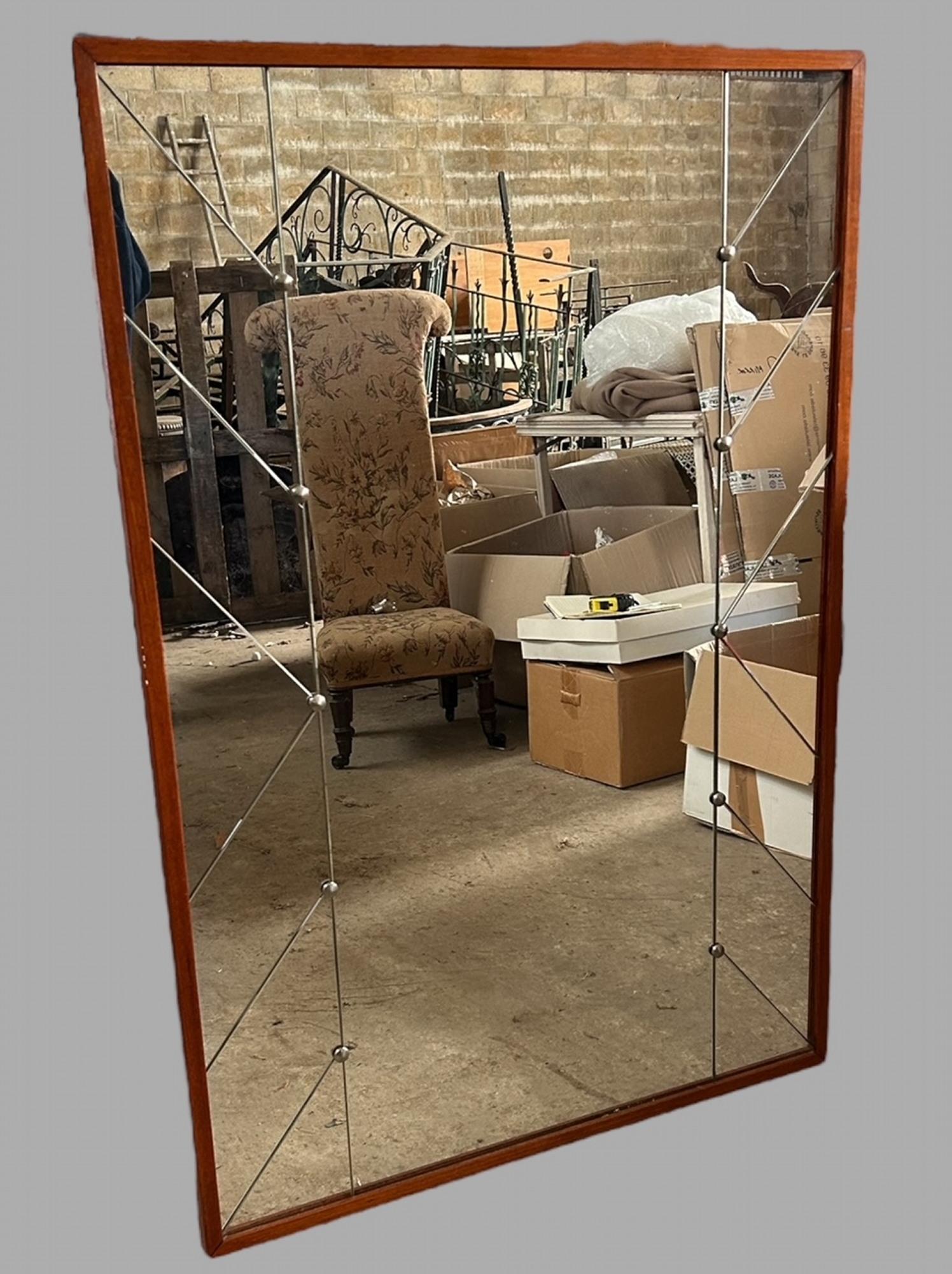 Mid Century Swedish Panelled Wall Mirror by Glas & Tra (1 of 7)