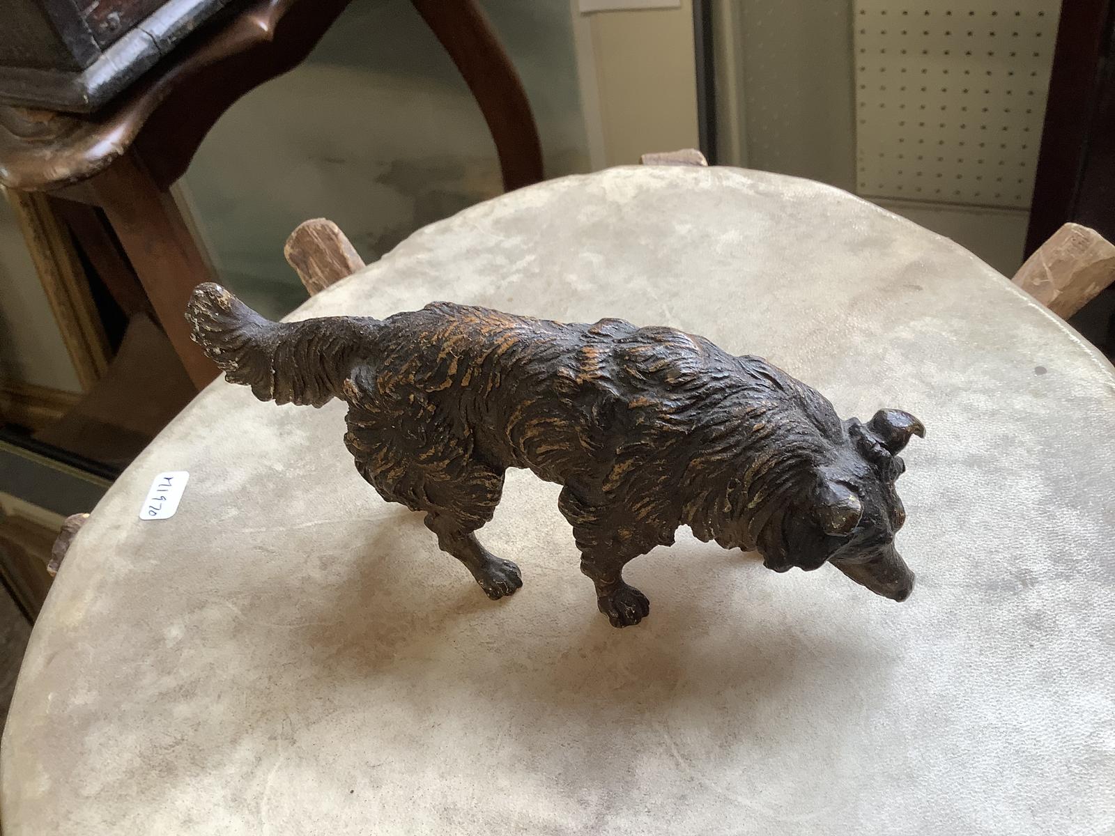 Antique Cold Painted Bronze Collie Dog (1 of 4)