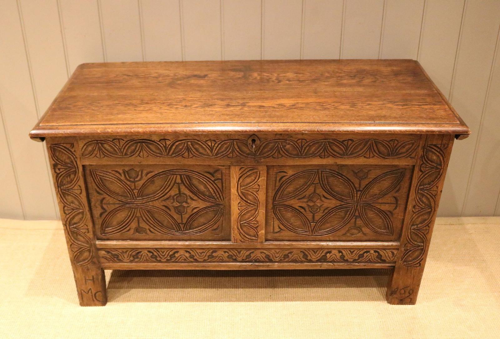Late 17th Century Carved Oak Coffer (1 of 10) Late 17th Century Carved Oak Coffer (1 of 10)