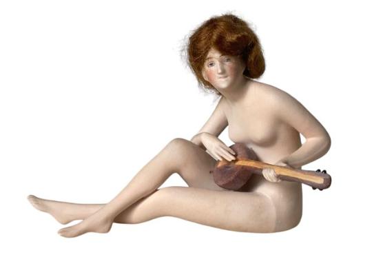 Antique All Bisque William Goebel Bathing Beauty / Belle Figure with Mandolin and Mohair Wig c.1910 (1 of 8) Antique All Bisque William Goebel Bathing Beauty / Belle Figure with Mandolin and Mohair Wig c.1910 (1 of 8)