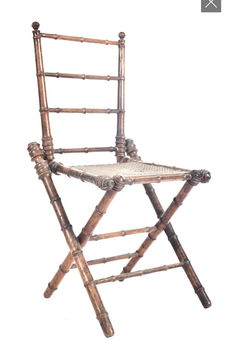 French Faux Bamboo Folding Picnic Chair (1 of 12)