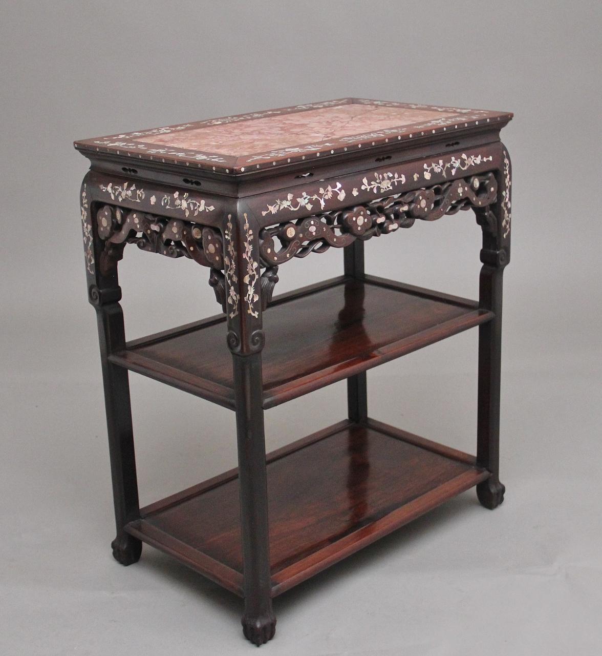 19th Century Chinese Three Tier Occasional Table (1 of 11)