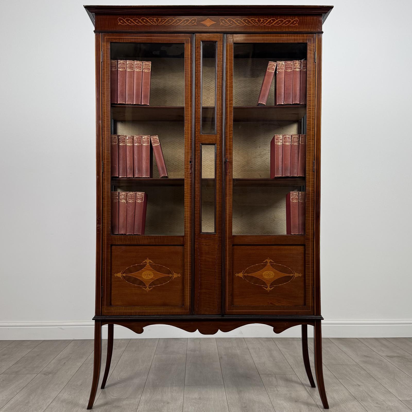 Antique 20th Century Glazed Display Cabinet In Mahogany (1 of 11)