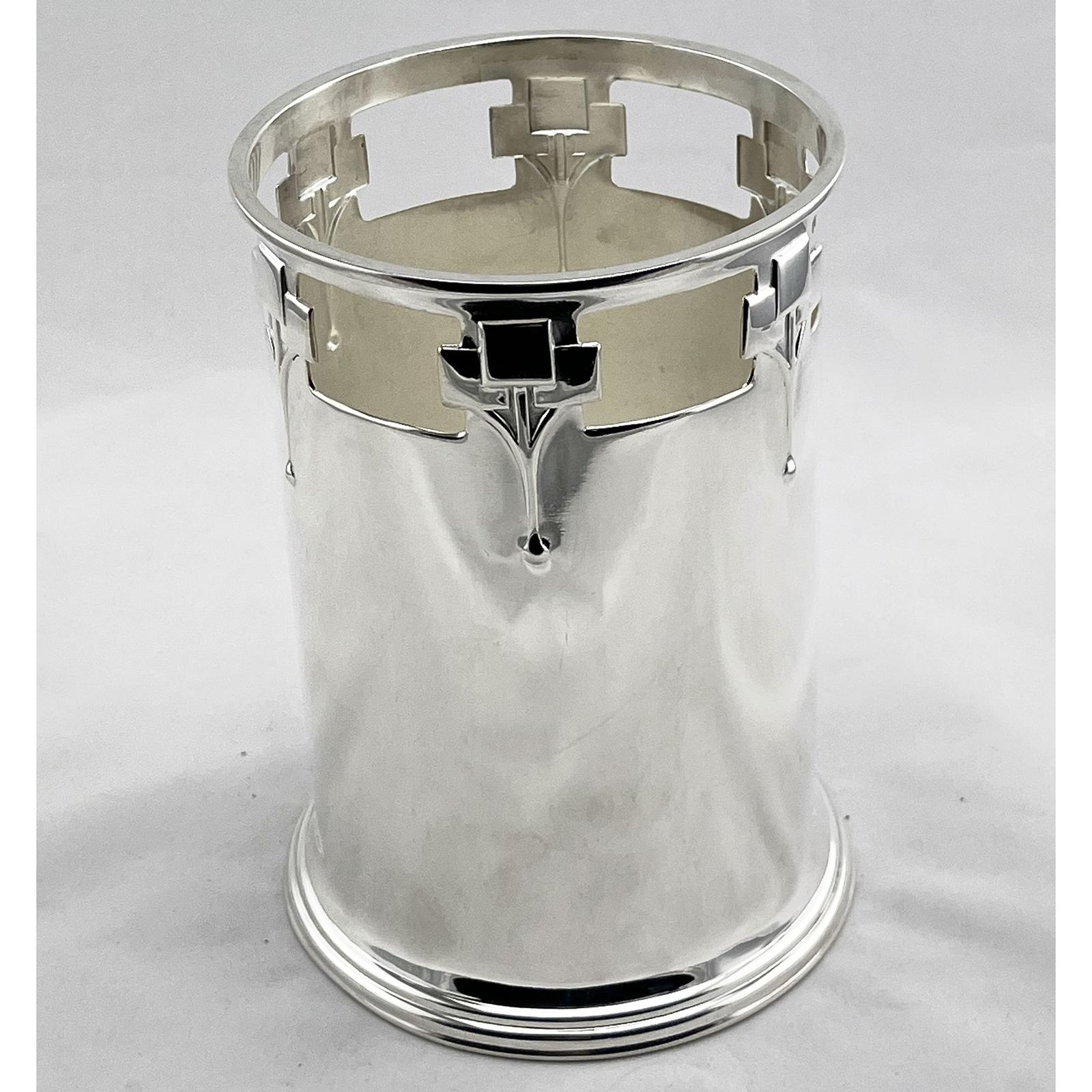 Arts & Crafts Style Silver Plated Bottle or Soda Stand (1 of 4)