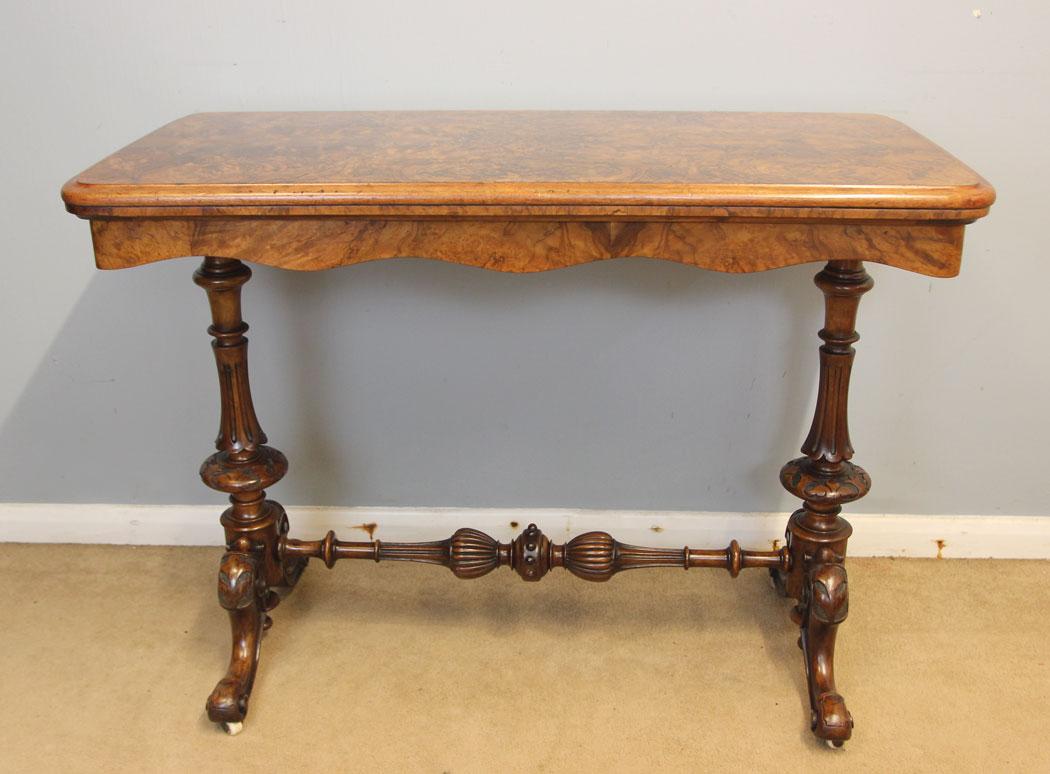 Antique Victorian Burr Walnut Side Card Console Table (1 of 13) Antique Victorian Burr Walnut Side Card Console Table (1 of 13)