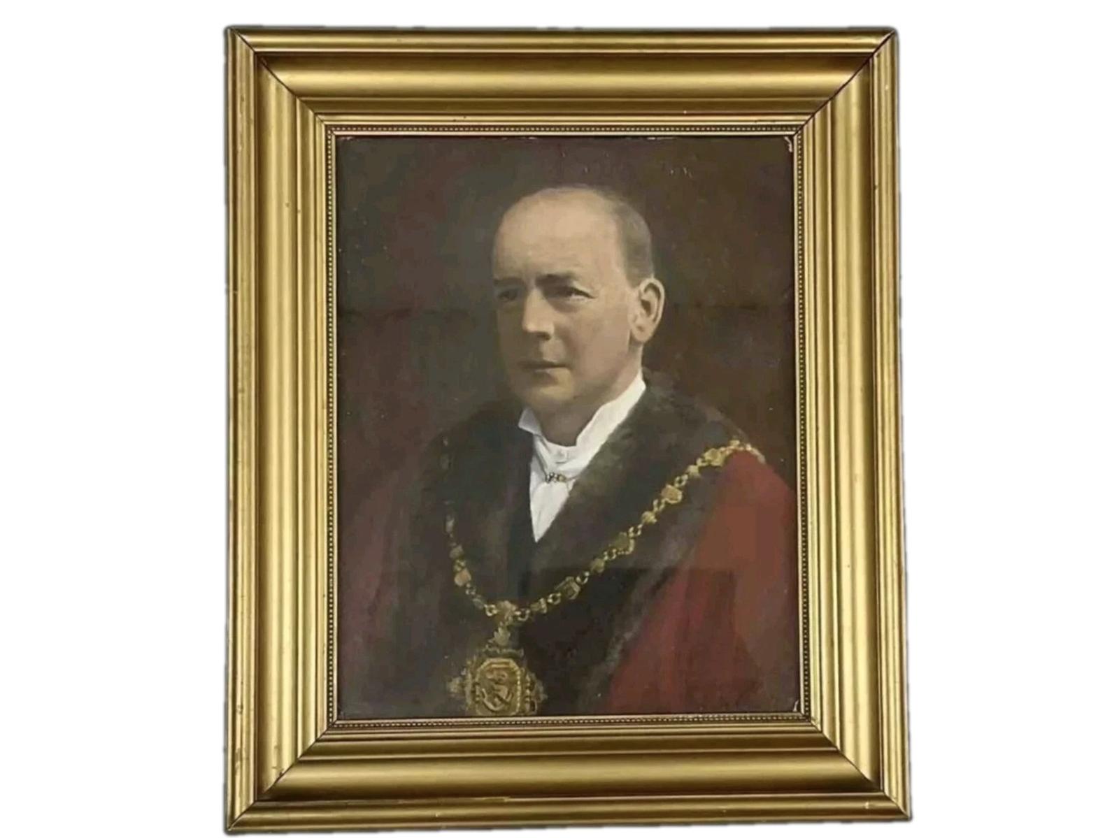 Oil on Board A.roberts JP Mayor of Clithero by Albert Abram Gittleson 1885-1958 Antique (1 of 7) Oil on Board A.roberts JP Mayor of Clithero by Albert Abram Gittleson 1885-1958 Antique (1 of 7)