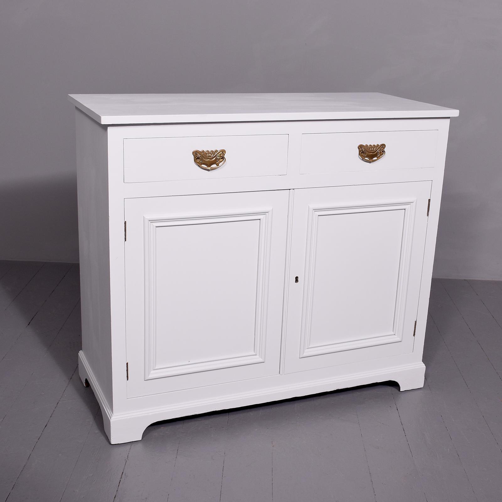 Victorian Ash Cupboard Redecorated by Hand in Swedish Grey Colour (1 of 9)
