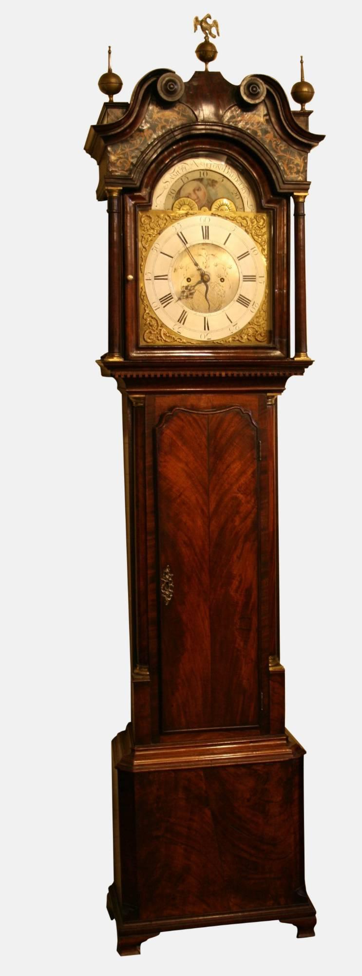 Brass Dial Mahogany Long-case Clock (1 of 1) Brass Dial Mahogany Long-case Clock (1 of 1)