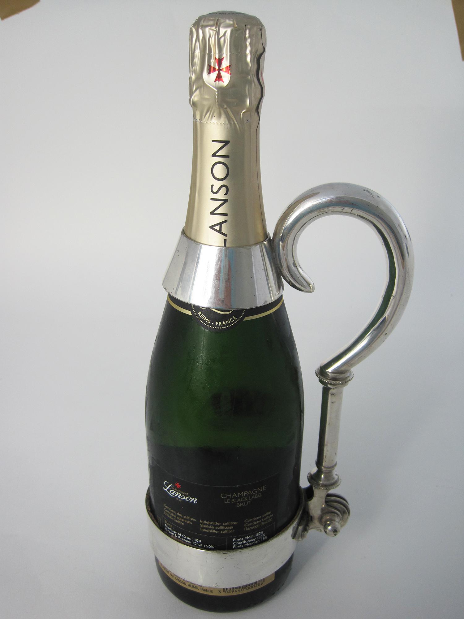 Unusual Victorian Silver Plated Champagne Bottle Holder (1 of 6)