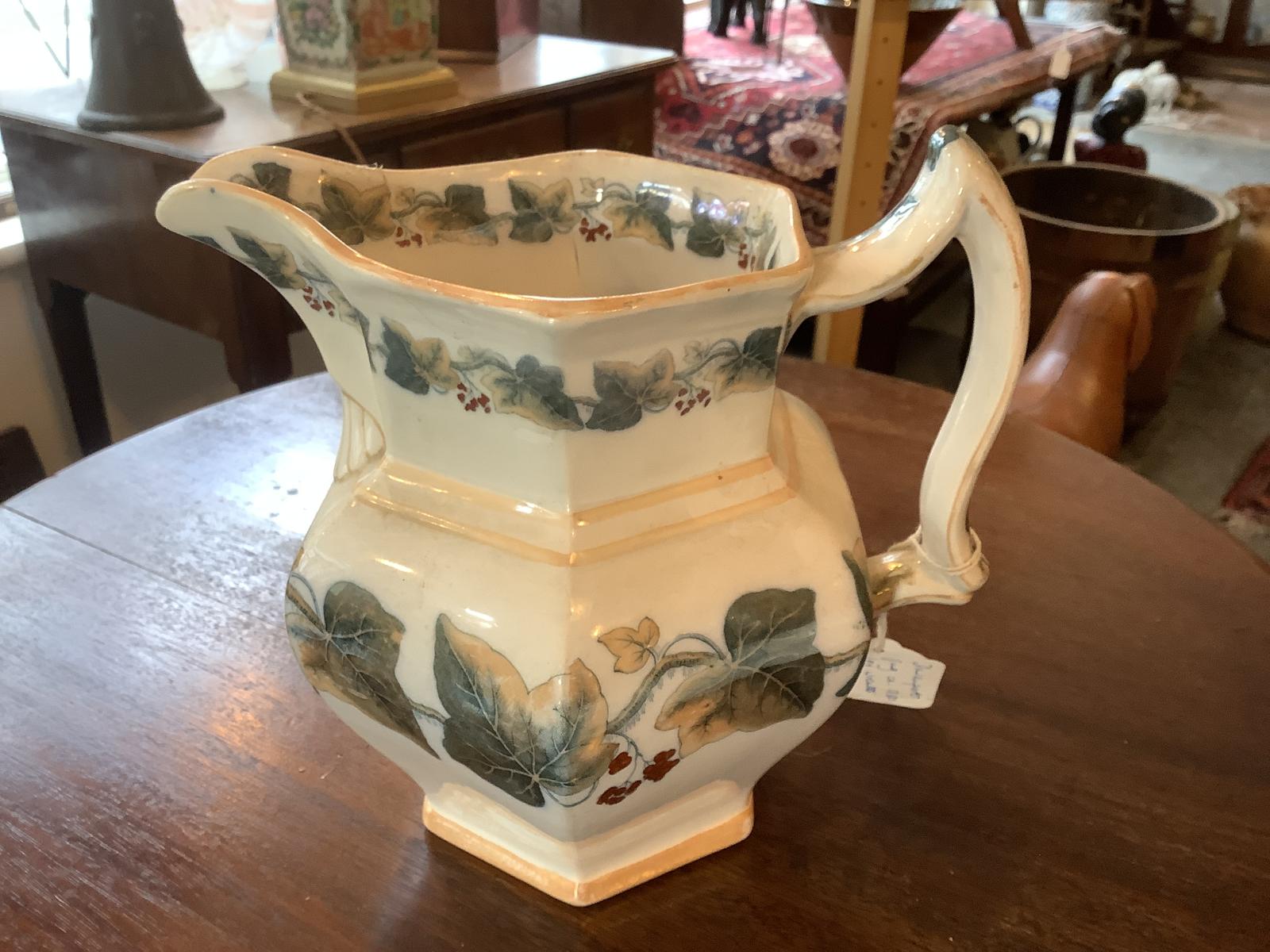 Davenport Jug with "ivy wreath" Design ca.1880 (1 of 4) Davenport Jug with "ivy wreath" Design ca.1880 (1 of 4)