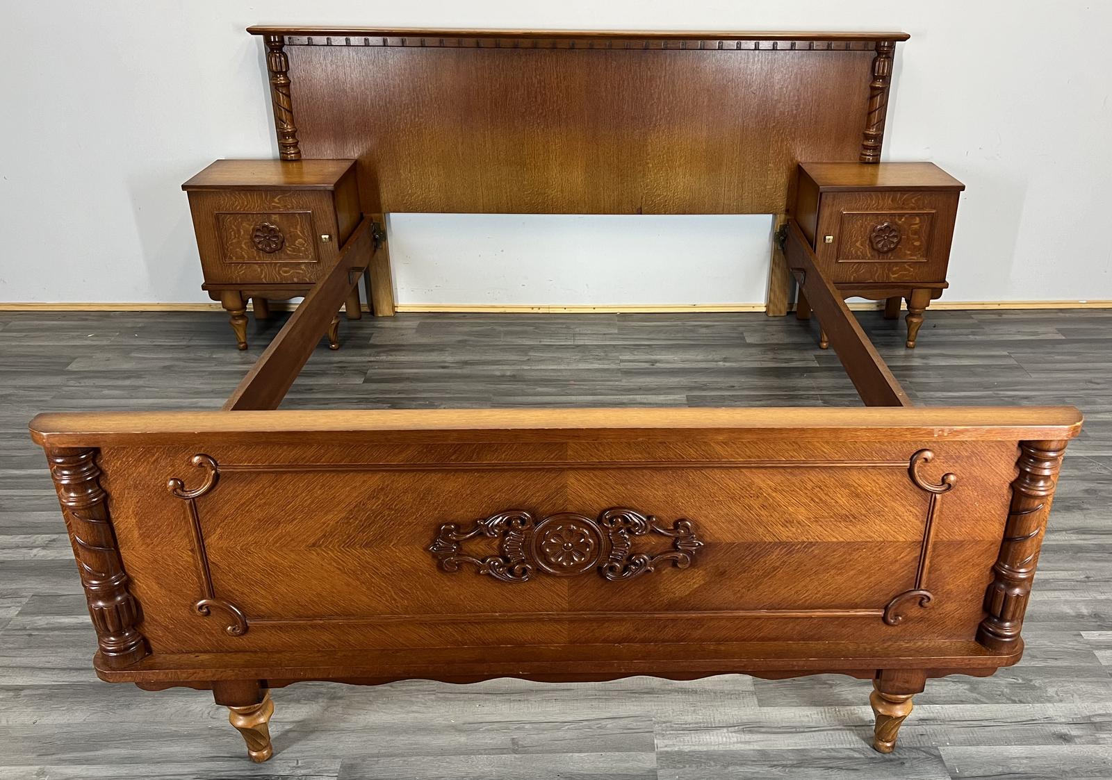 Vintage French Double Bed with Bedside Tables (1 of 15) Vintage French Double Bed with Bedside Tables (1 of 15)