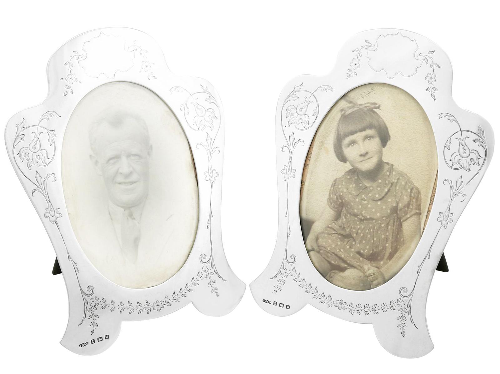 Sterling Silver Photograph Frames by Joseph Gloster Ltd - Antique George V 1921 (1 of 12)