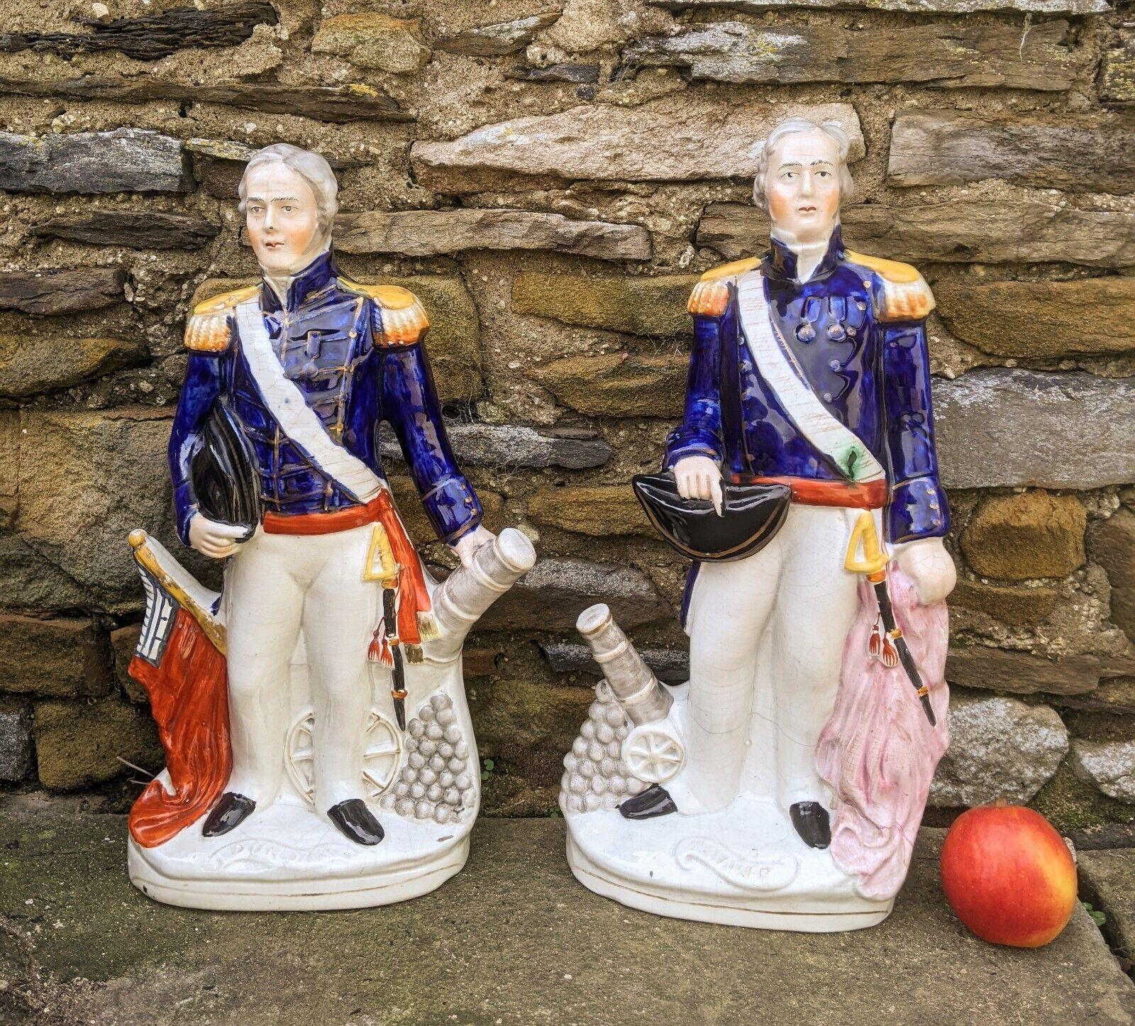 Rare Pair of Staffordshire Figures Napier & Dundas (1 of 14)