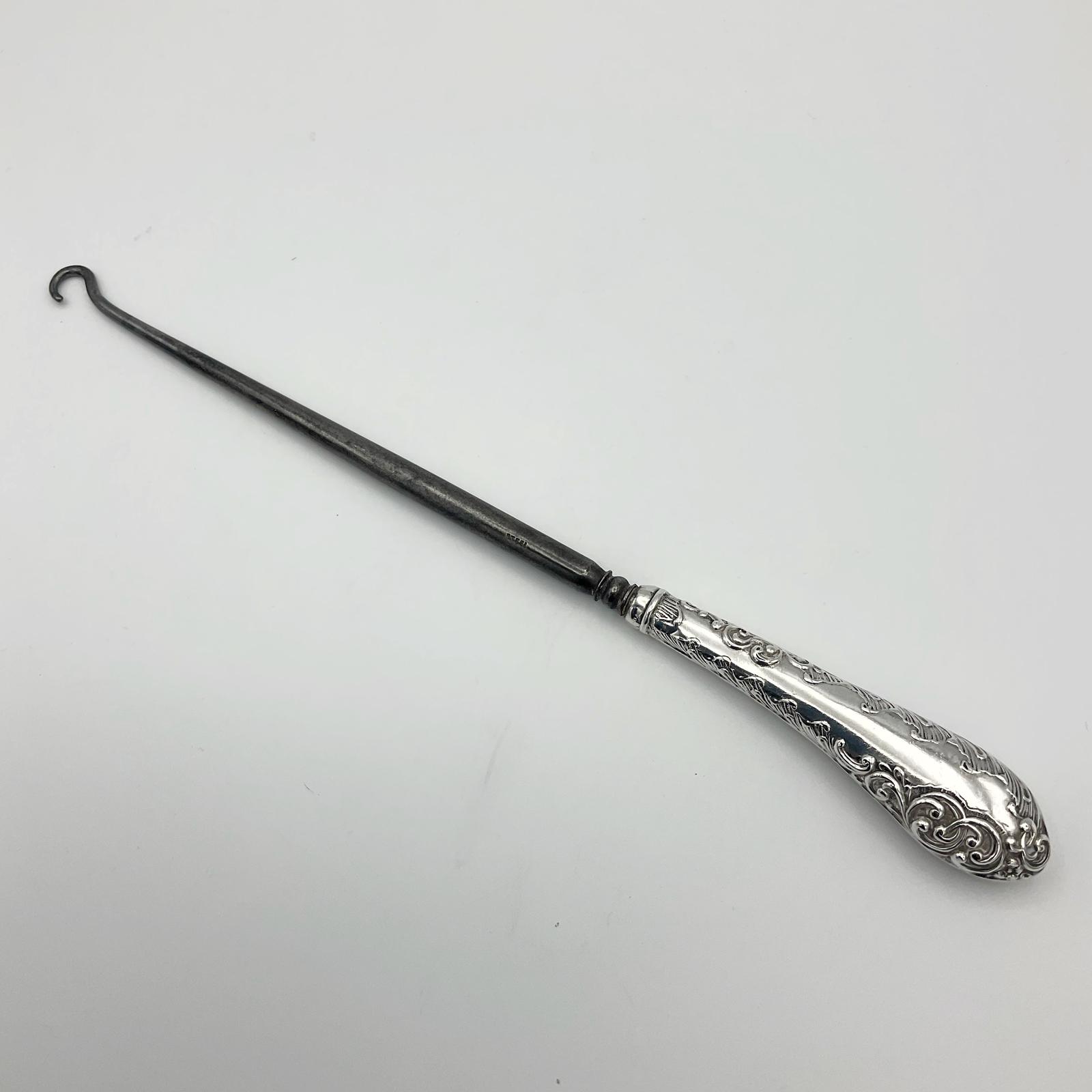 Antique 1897 Silver Button Hook (1 of 10)