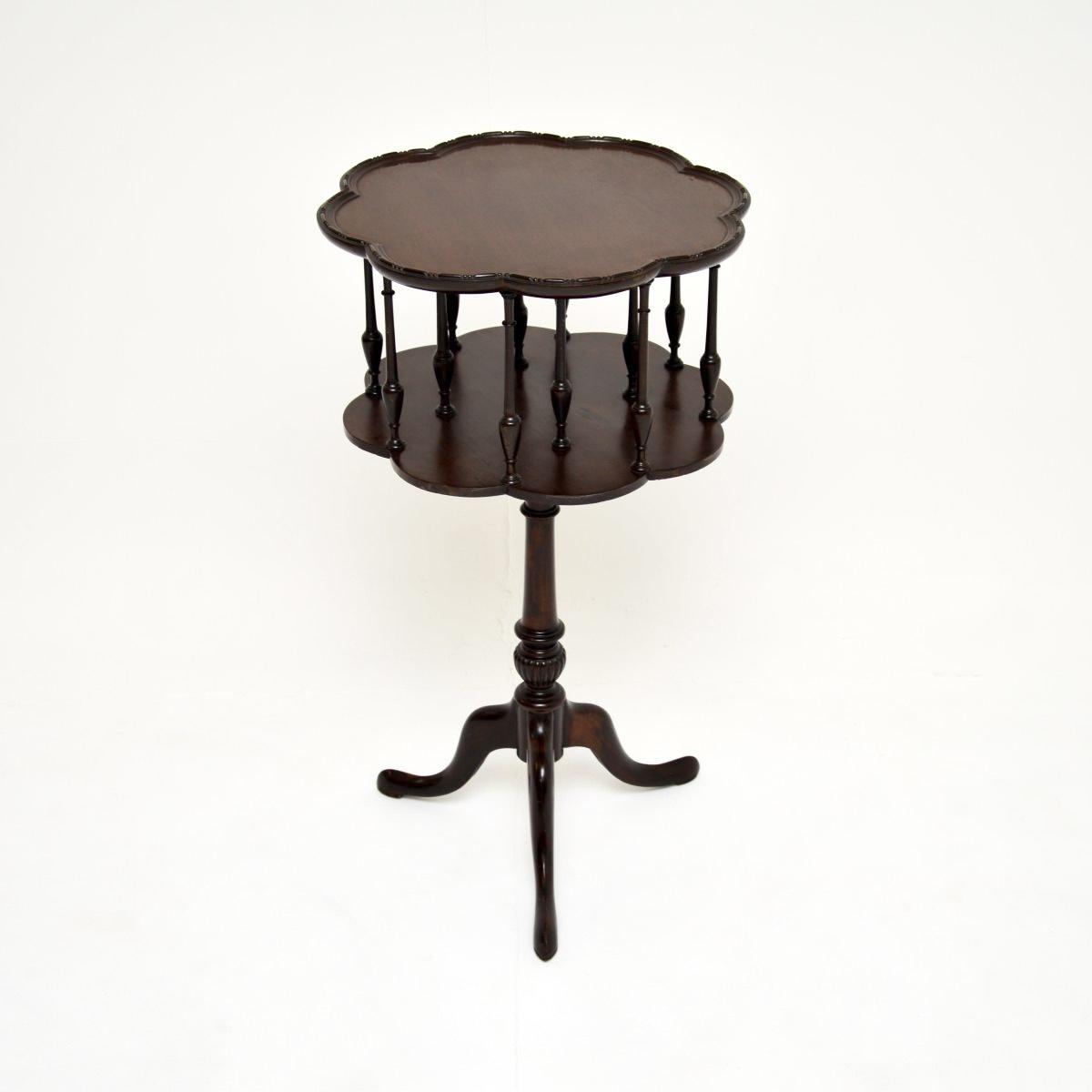 Antique Mahogany Occasional Bird Cage Table (1 of 9)