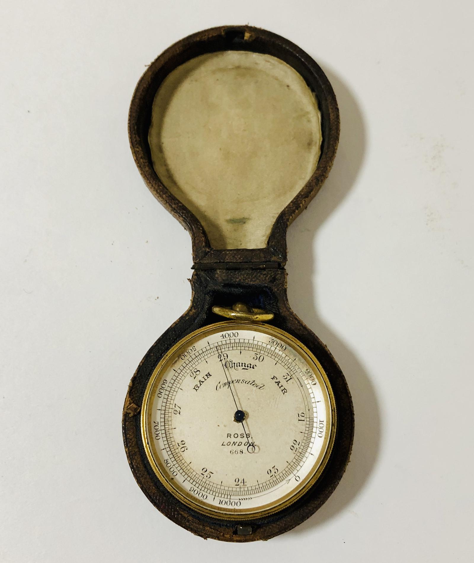 Antique Pocket Barometer by Ross London (1 of 12) Antique Pocket Barometer by Ross London (1 of 12)