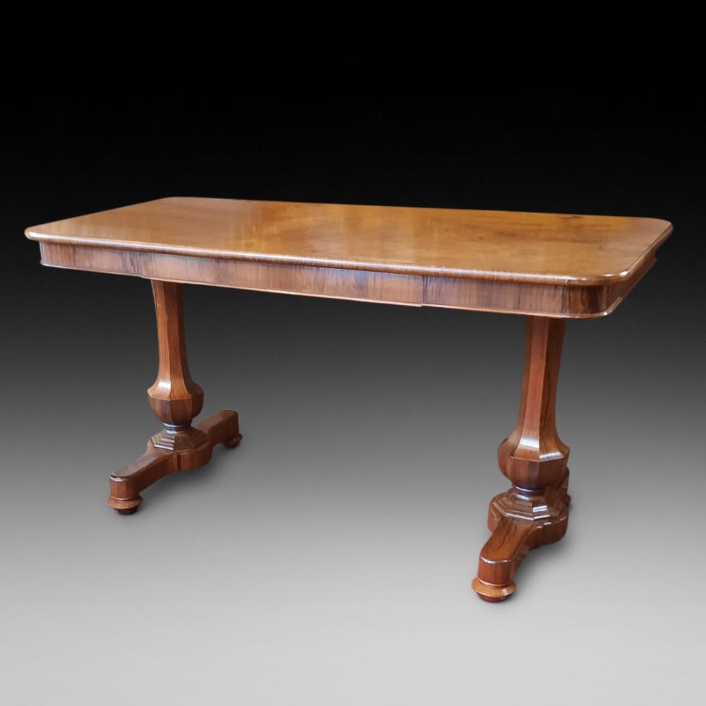 Late Regency Rosewood Library Table (1 of 6)