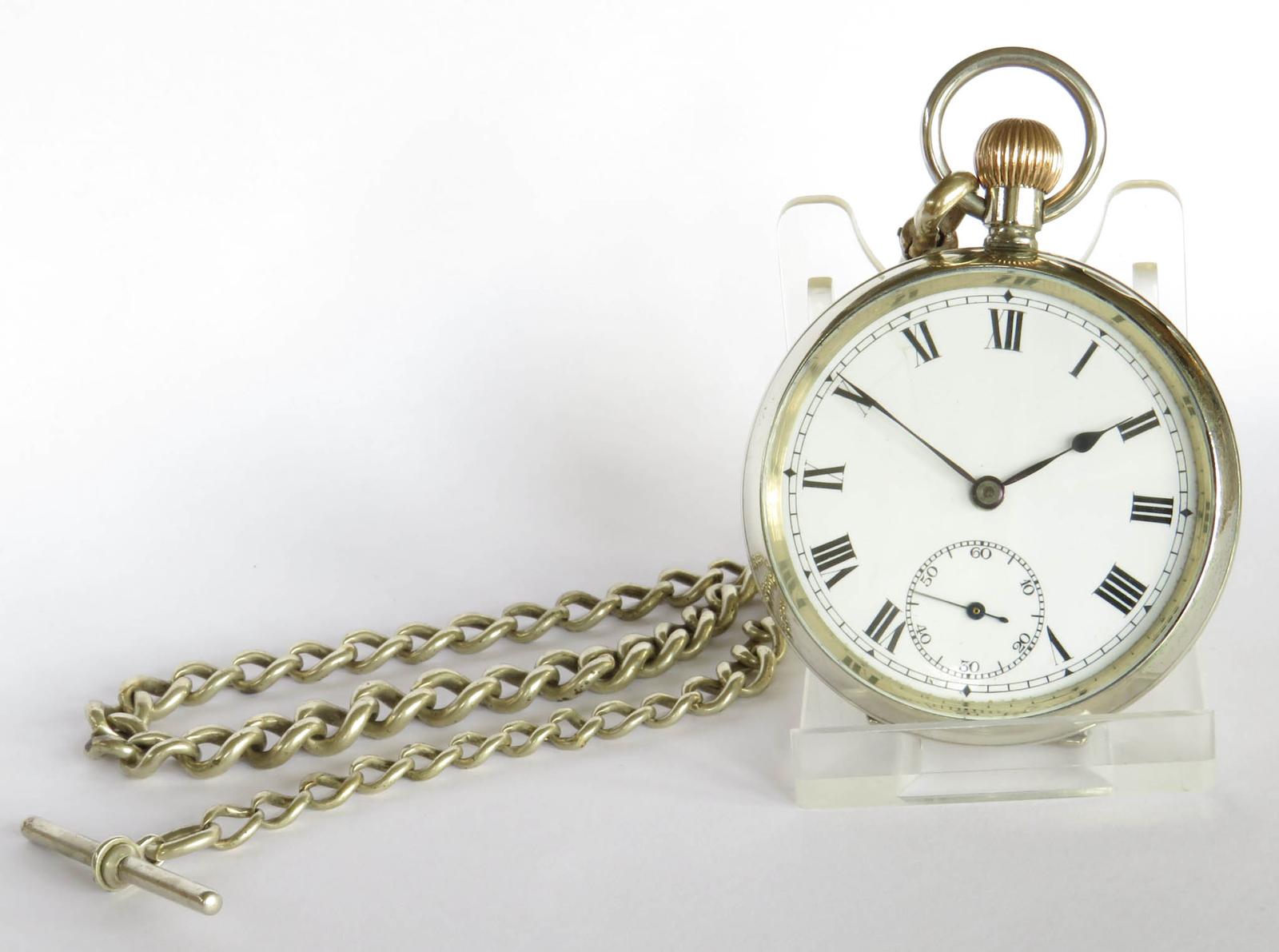 Pocket Watch : Gents 1930s Dimier Freres Pocket Watch and Chain (1 of 4)