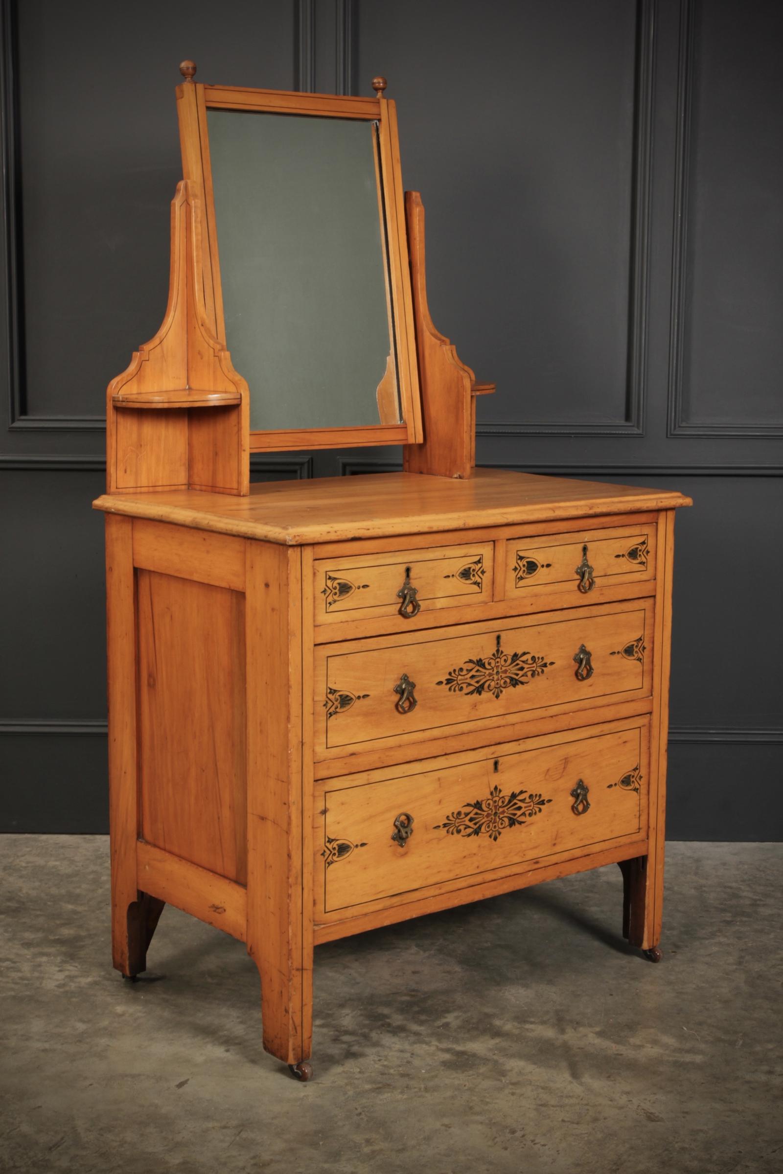 Satin Birch Stencilled Dressing Chest (1 of 9)