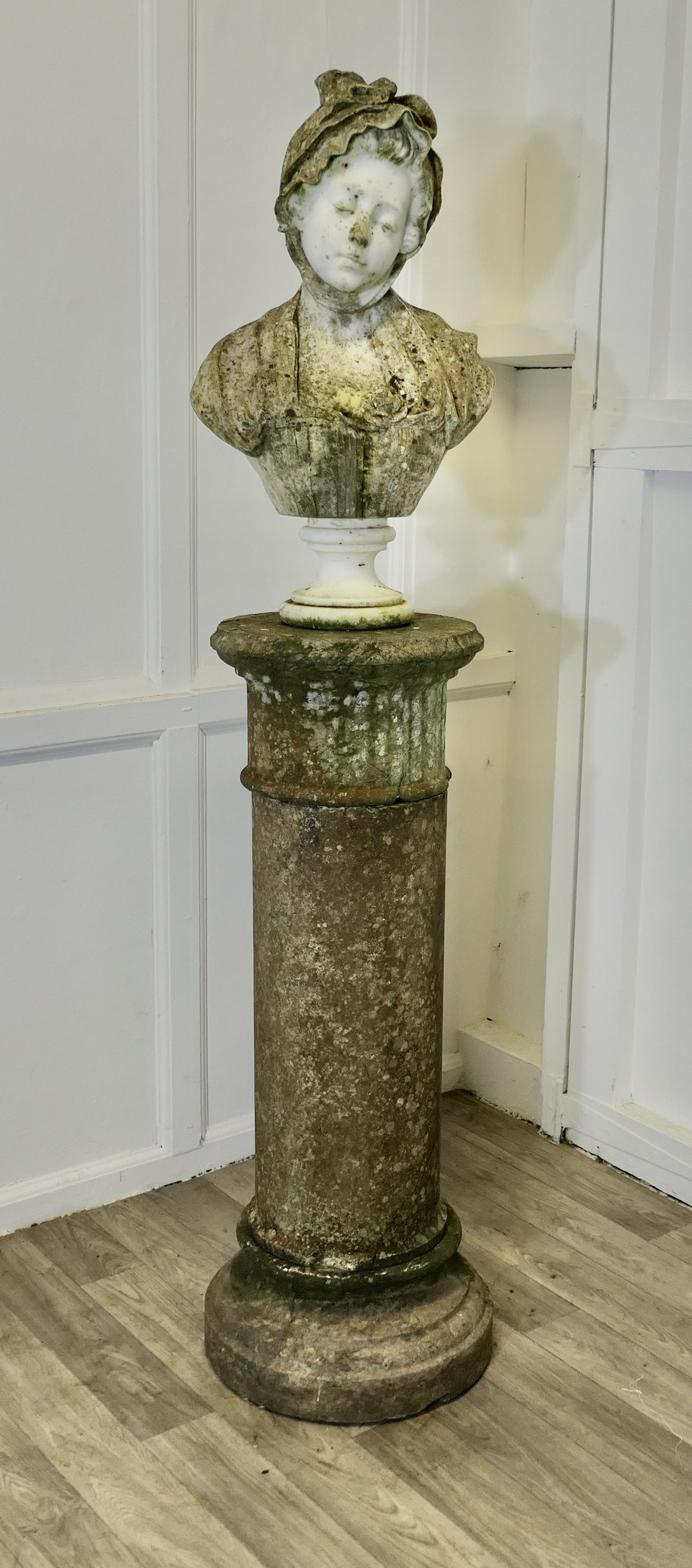 19th Century Carved Carrara Marble Bust - Jean-Baptiste Greuze (1 of 13)