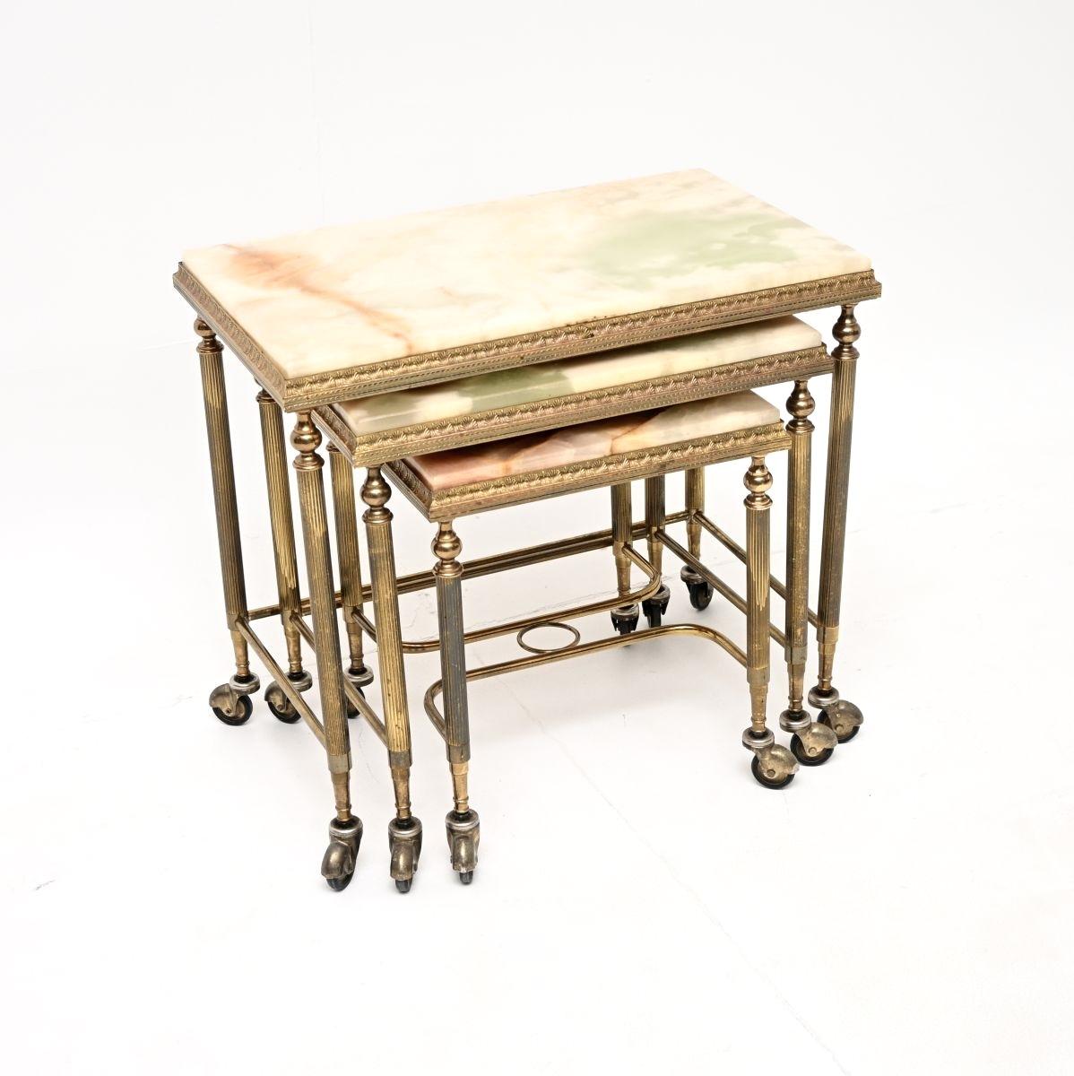 French Brass & Onyx Nest of Tables (1 of 10) French Brass & Onyx Nest of Tables (1 of 10)