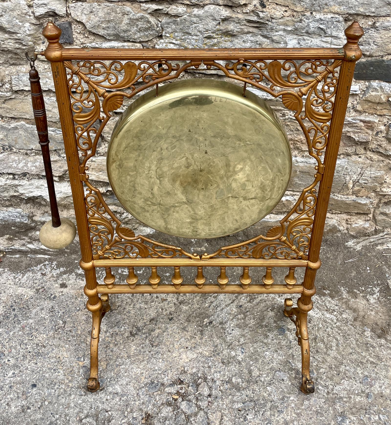 Large Antique Brass Dinner Gong (1 of 11)
