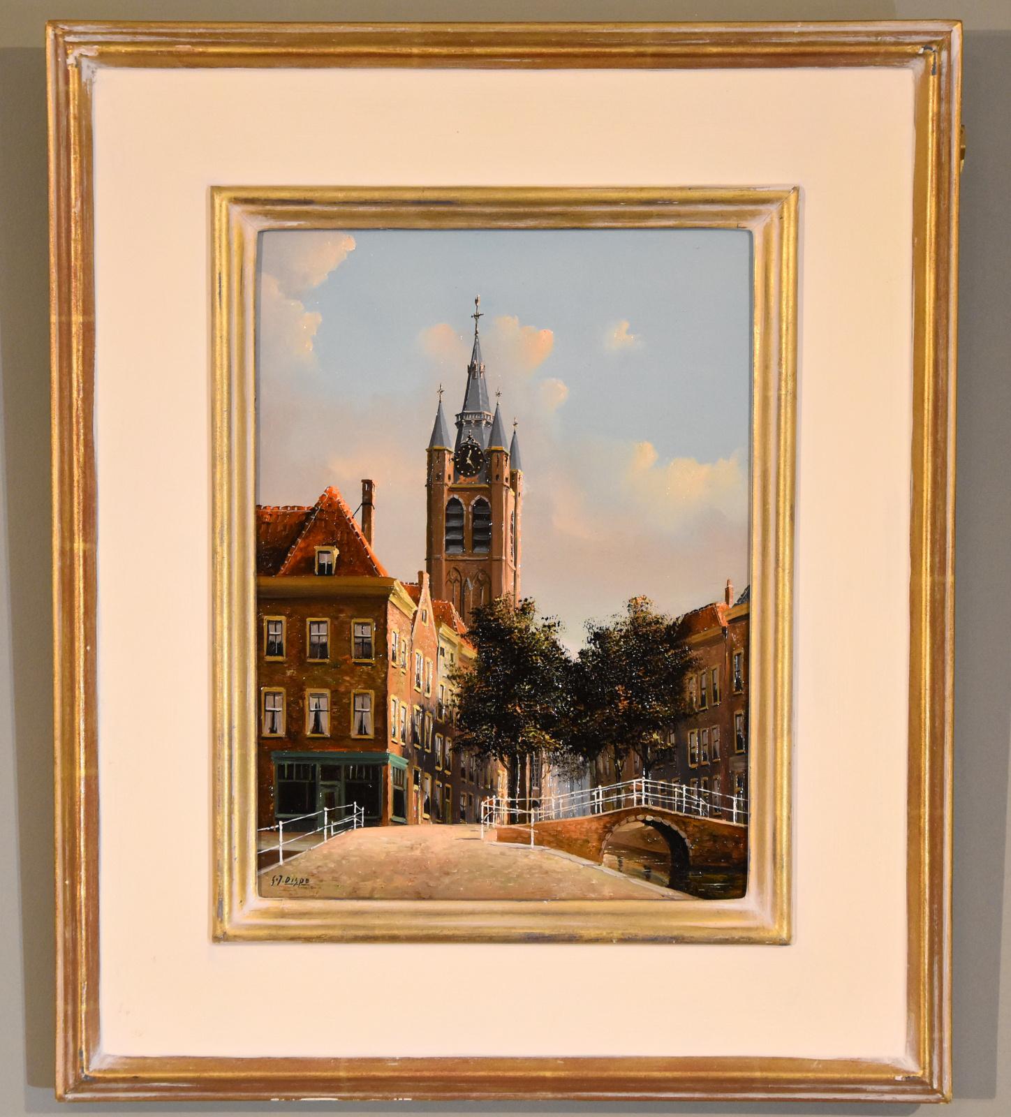 Oil Painting by George Jan Dispo "Old Amsterdam"2 (1 of 4)