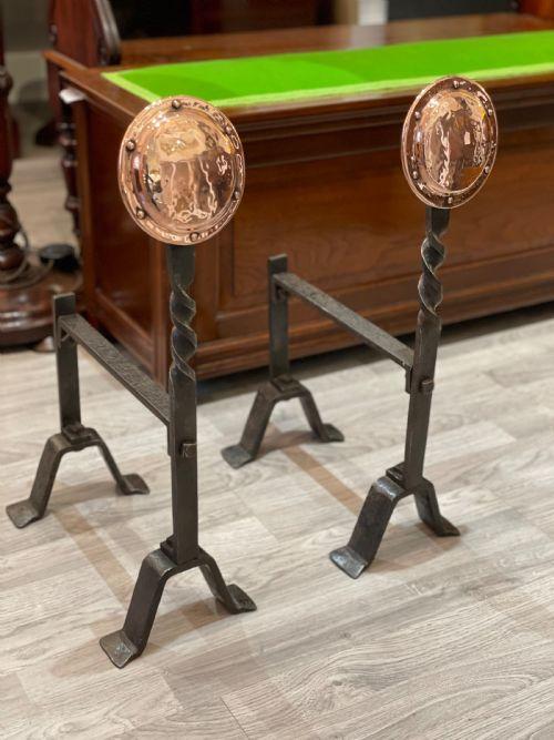 Pair of Arts & Crafts Fire Dogs (1 of 3)