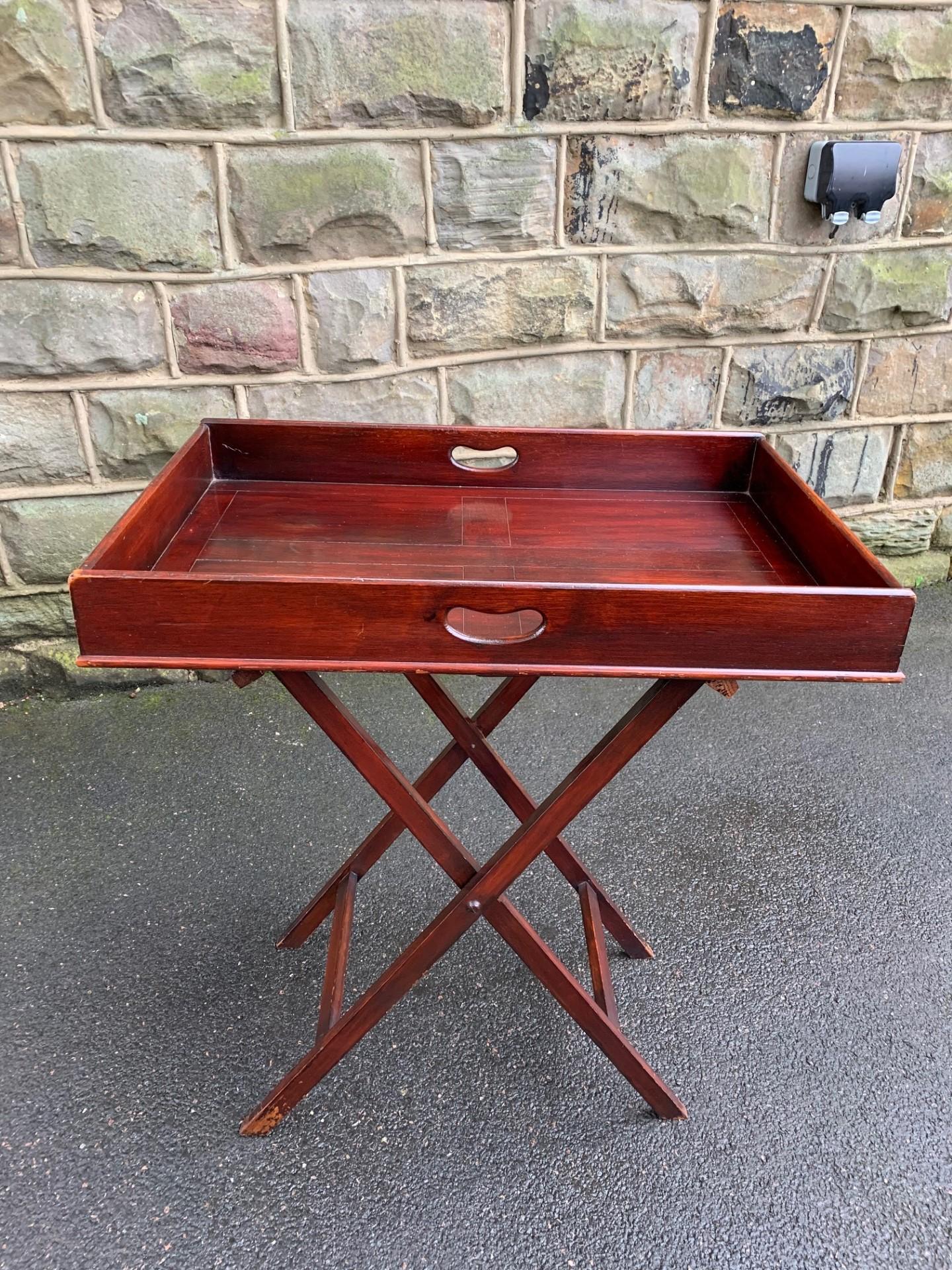 Antique Mahogany Butlers Tray on Stand (1 of 10) Antique Mahogany Butlers Tray on Stand (1 of 10)