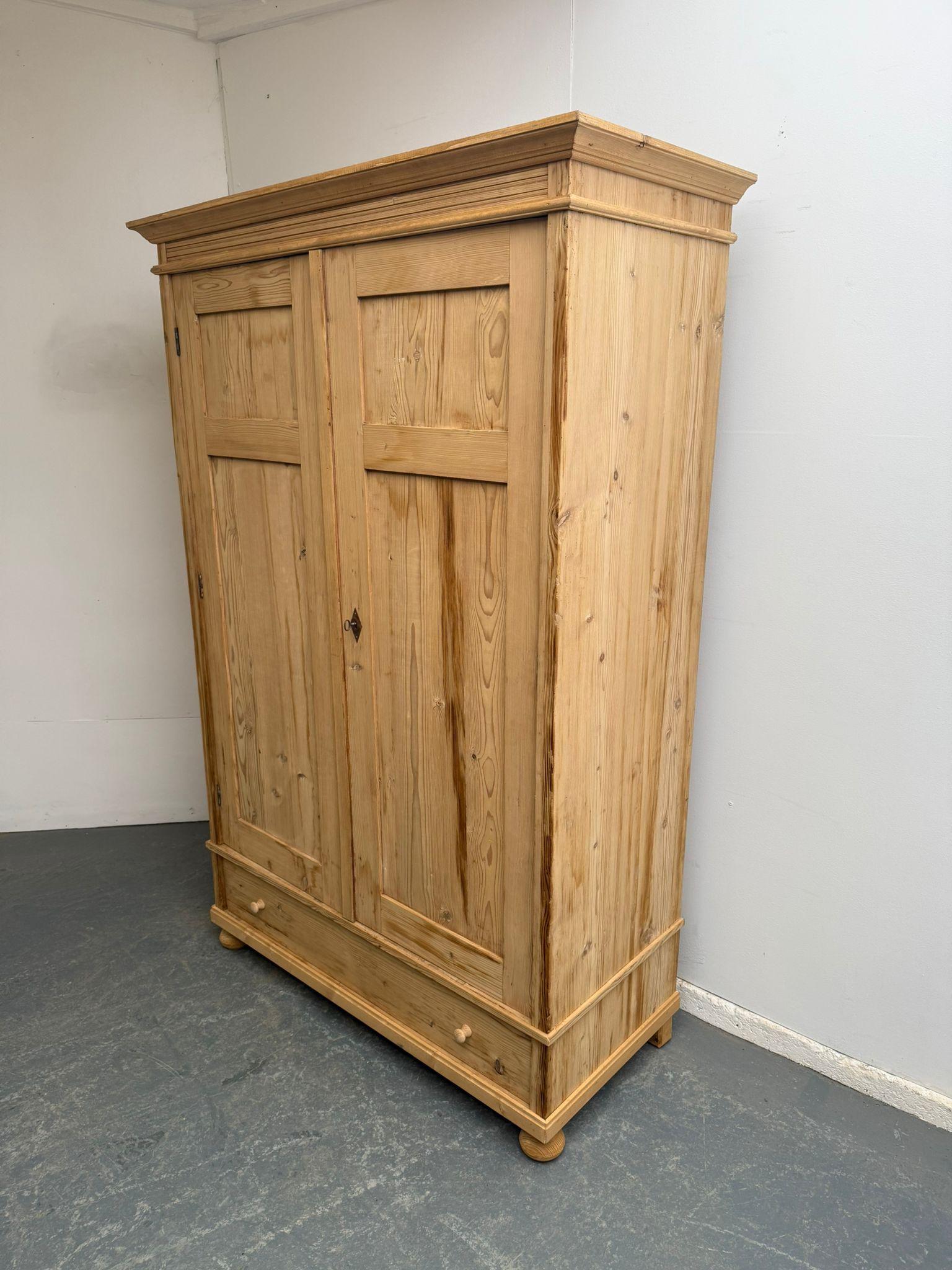 A Classic Antique / Old Pine 2 Door Knockdown Wardrobe to Wax/paint (1 of 12)