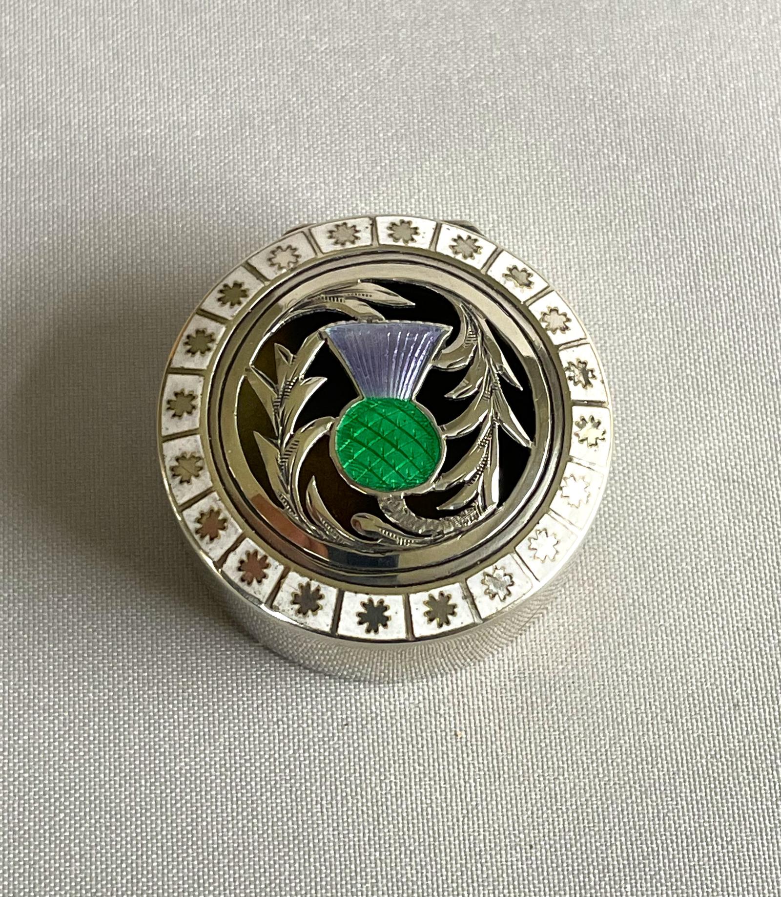 Exquisite Edwardian Silver & Enamel Thistle Pot Pouree Box (1 of 8) Exquisite Edwardian Silver & Enamel Thistle Pot Pouree Box (1 of 8)