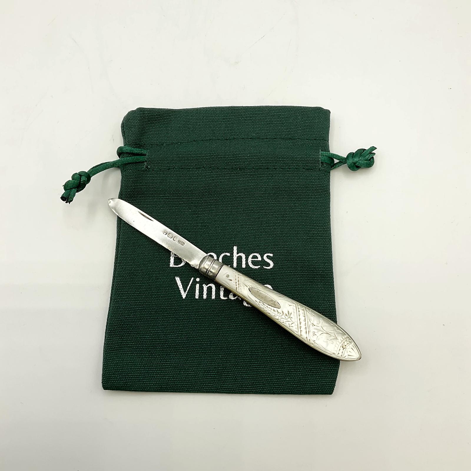 Antique Victorian Sterling Silver Fruit Knife - 1891 Hallmark (1 of 15)