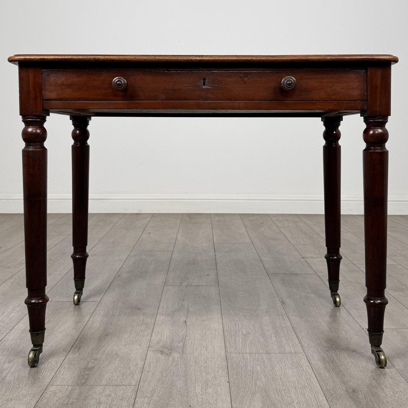 Antique Victorian Mahogany Writing Table | Turned Legs & Castors | AF-6418 (1 of 11) Antique Victorian Mahogany Writing Table | Turned Legs & Castors | AF-6418 (1 of 11)