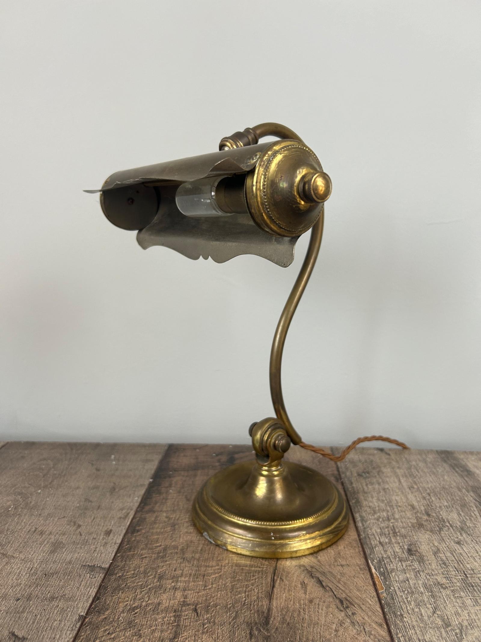 French Aged Brass Adjustable Piano Desk Table Lamp (1 of 8) French Aged Brass Adjustable Piano Desk Table Lamp (1 of 8)
