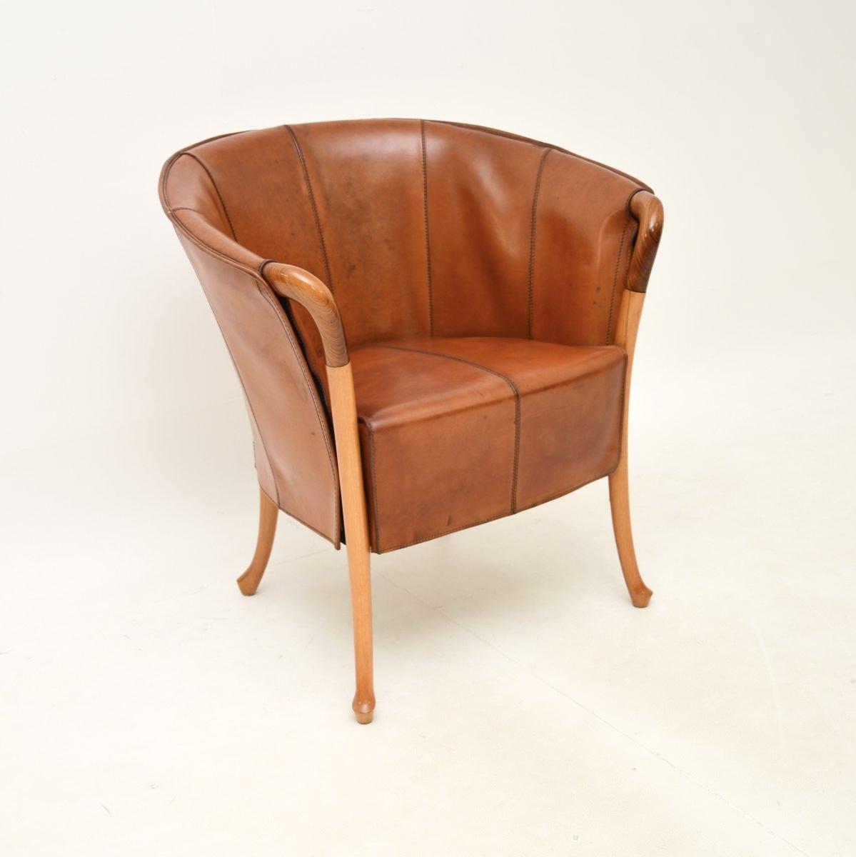 Vintage Italian Leather Armchair by Georgetti Progetti (1 of 13)