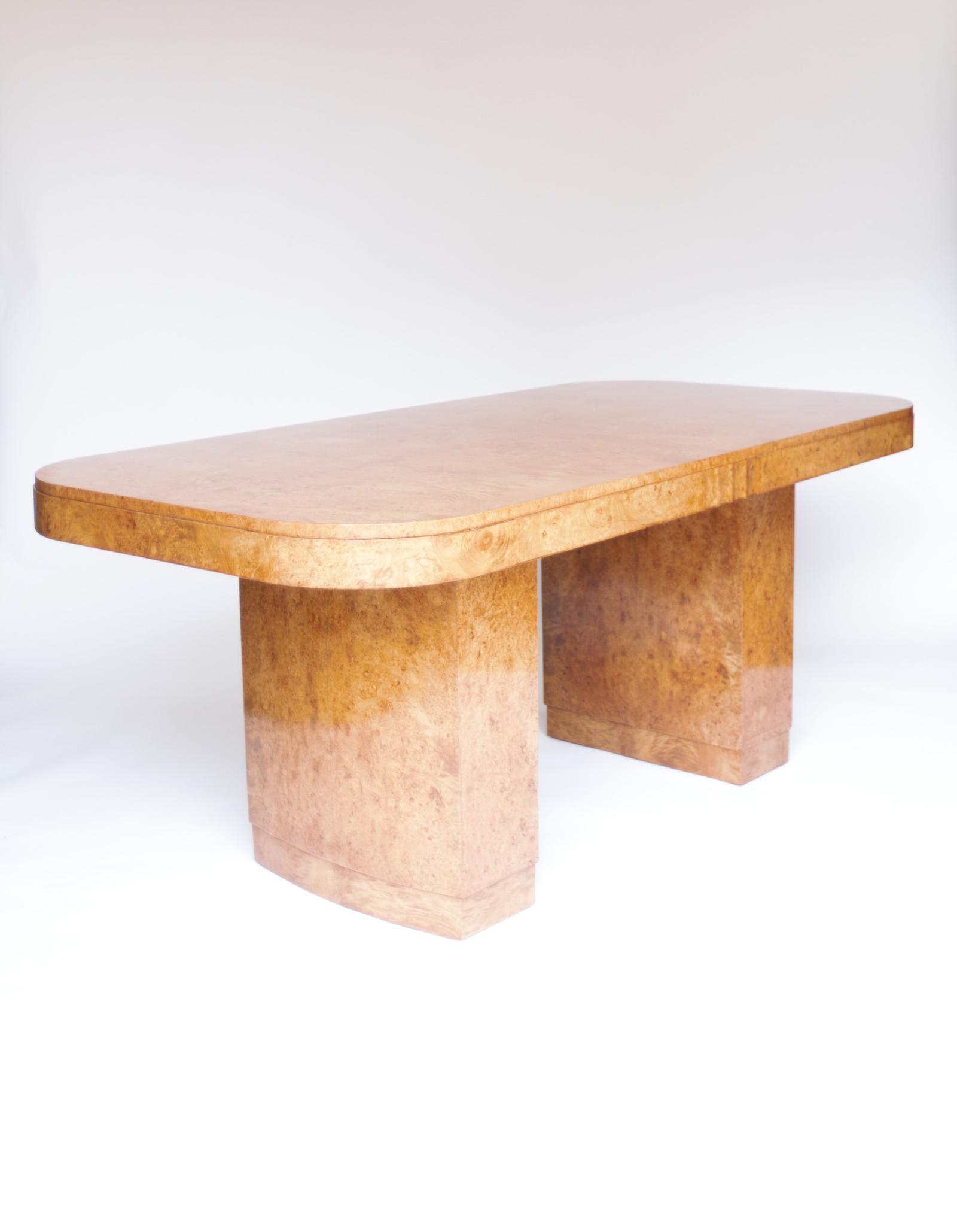 Fine Art Deco Burr Walnut Dining Table c.1930 (1 of 6) Fine Art Deco Burr Walnut Dining Table c.1930 (1 of 6)