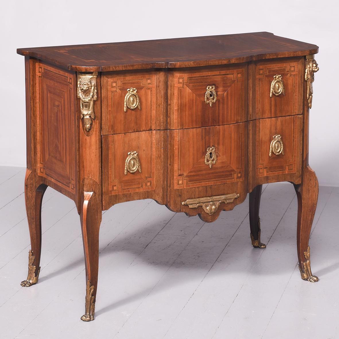Early 19th Century French Inlaid Rosewood Two Drawer Commode of Desirable Proportions (1 of 11)
